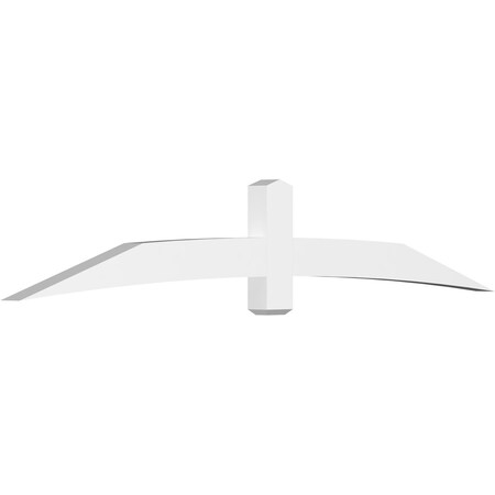 Ekena Millwork Bellingham Architectural Grade PVC Gable Bracket, 108"W x 18"H x 4"D x 6"F, 4/12 Pitch GBP108X18X0406BEL00